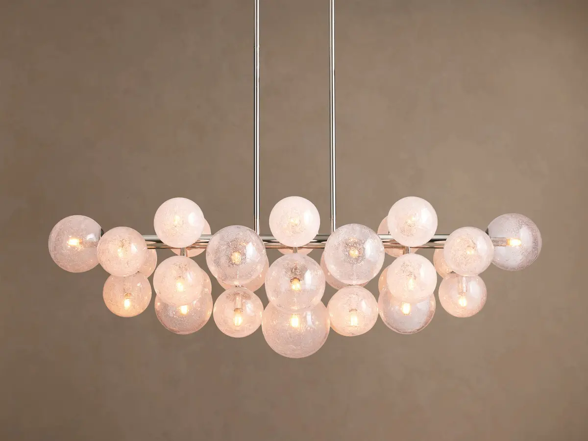 Mandoza Linear Chandelier In Nickel 1