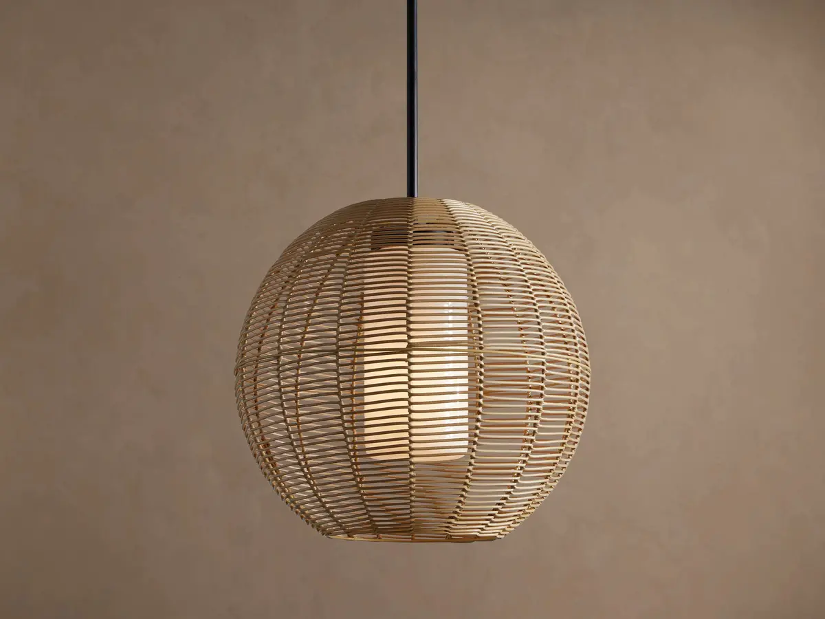 Cohen Globe Outdoor Pendant In Natural 1