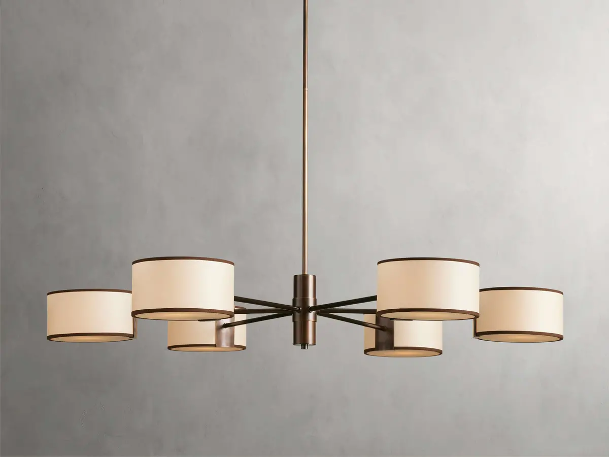 Daphne 48" Round Chandelier In Ecru 1