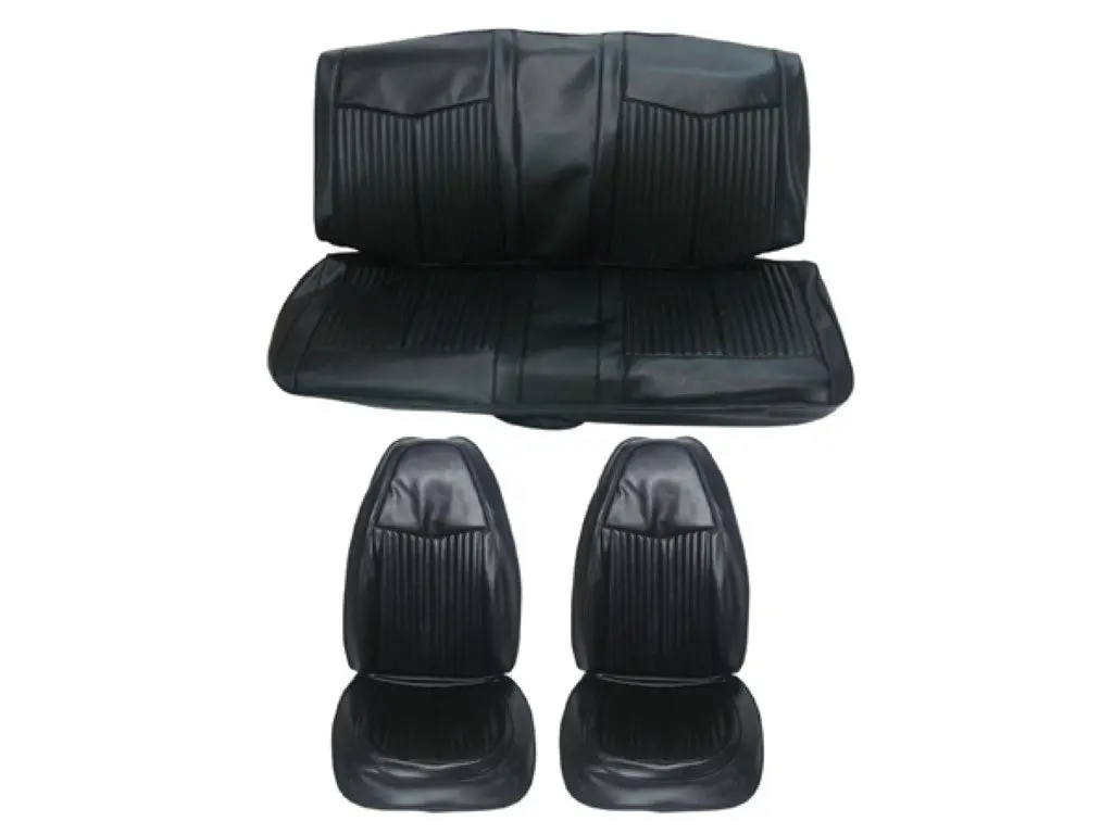 6612-Buk-C 1970 Duster Front Bucket Rear Bench Seat Cover Set 1
