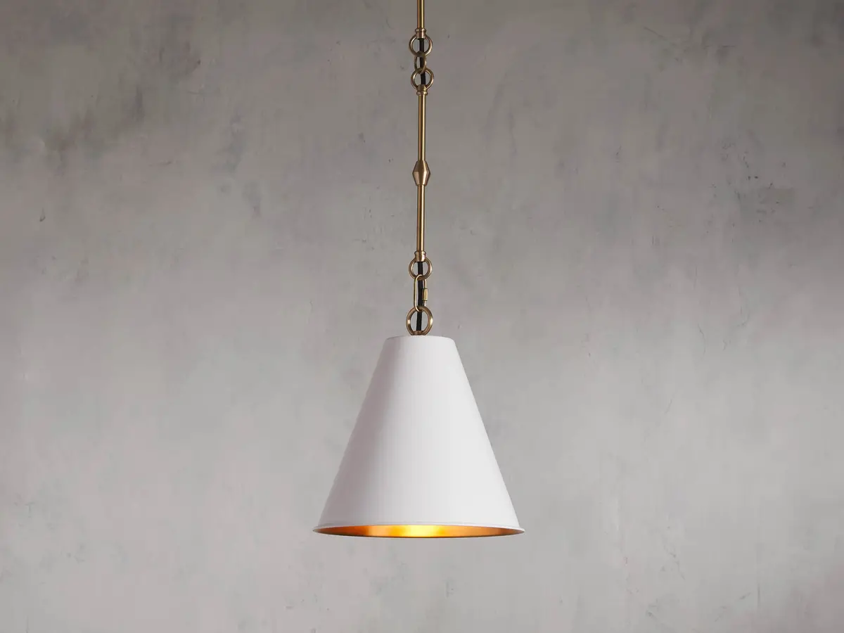 Watley Cone Pendant In White 1