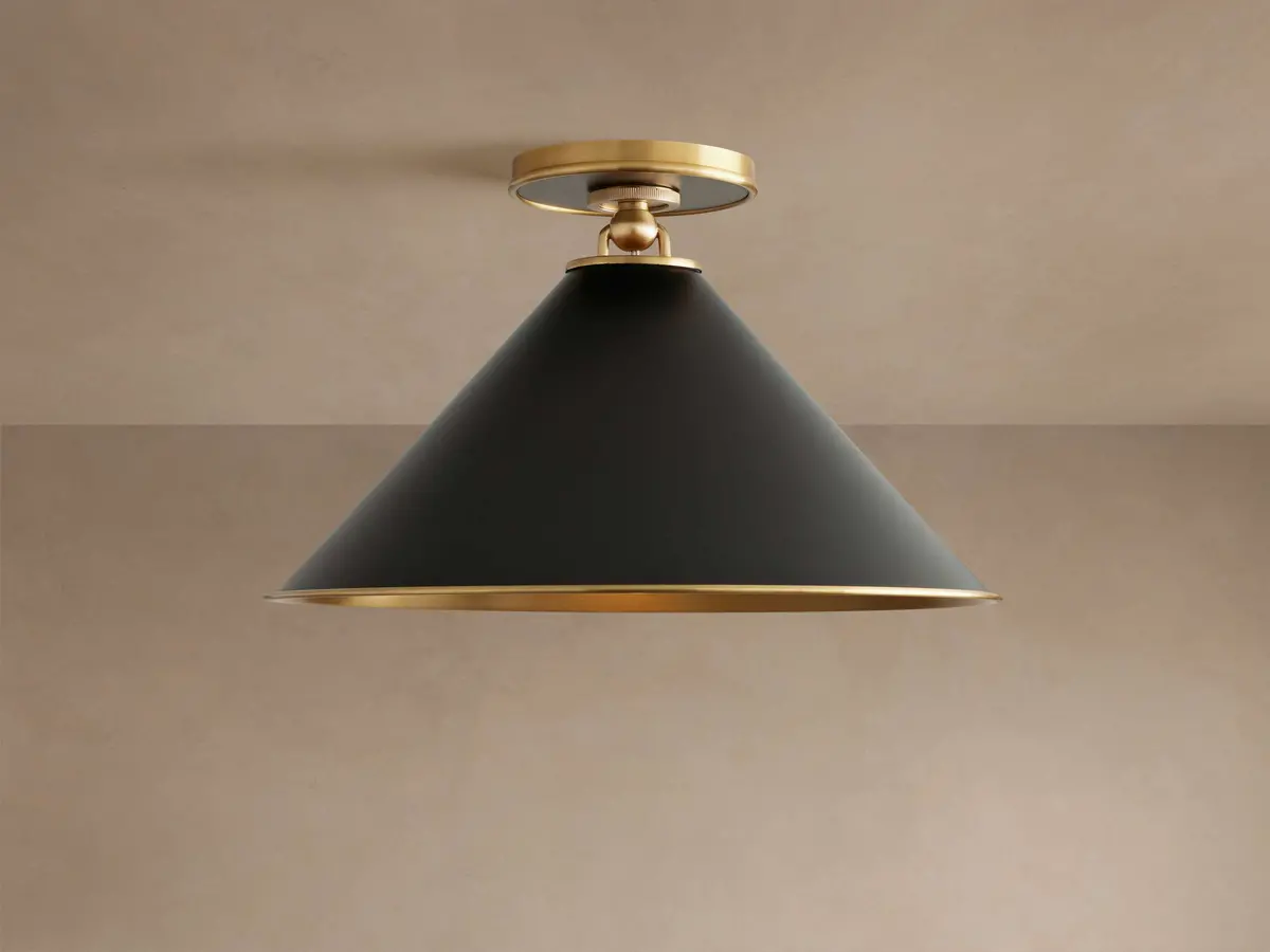 Arno Small Flush Mount In Black 1
