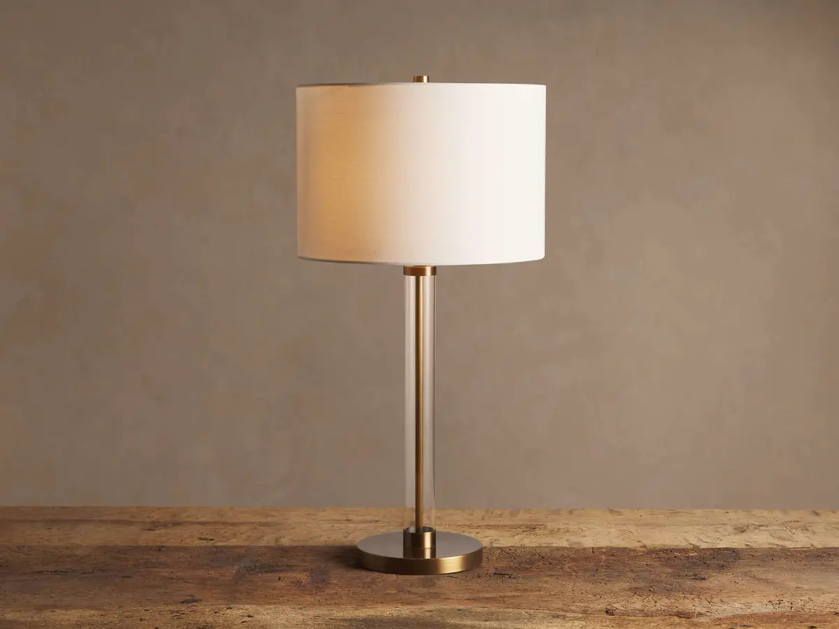 Glass Column Table Lamp 1