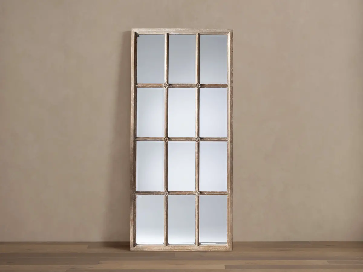 Teak Floor Mirror 1