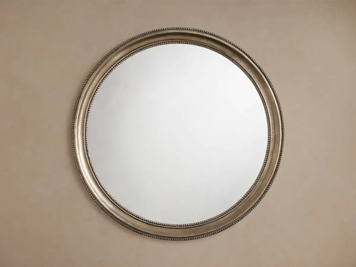 Pierre Round Wall Mirror In Silver 1