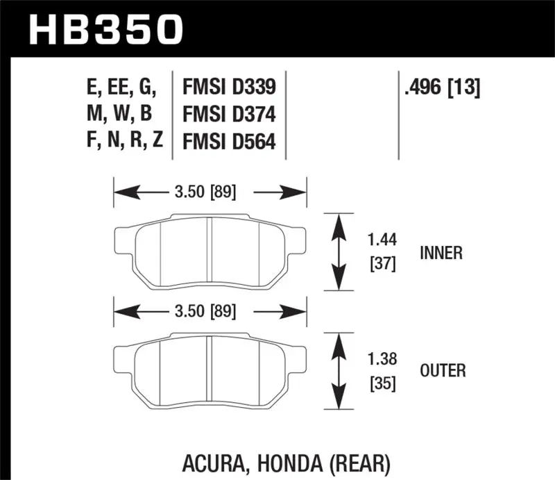 Hawk Dtc-30 Race Rear Brake Pads – Compatible With 1986–2001 Acura Integra Ls And 1999–2000 Honda Civic Si Coupe 1