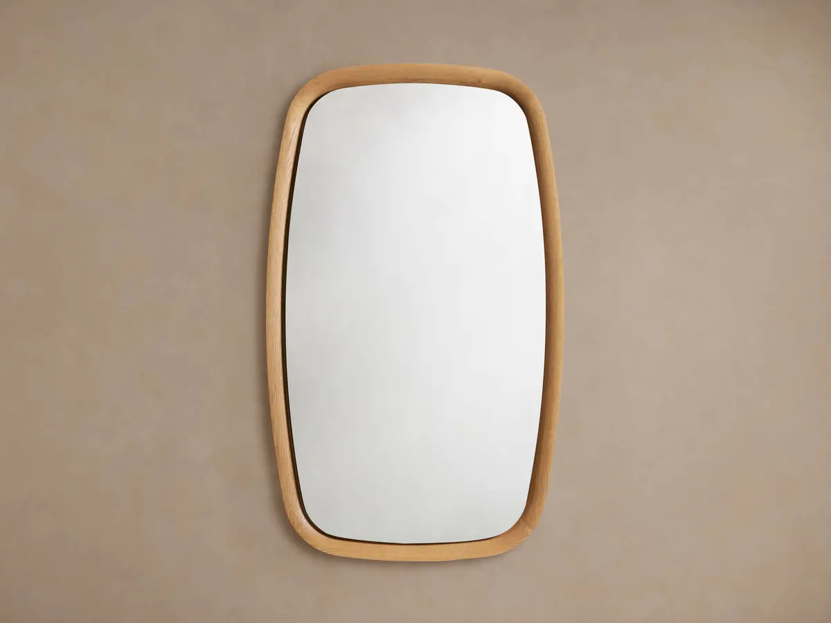 Diega Oak Wall Mirror In Honey 1