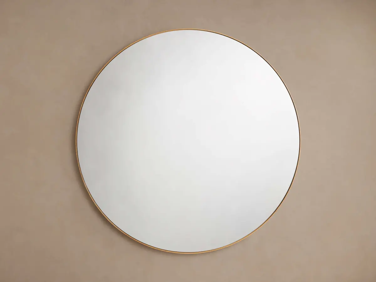 Lira Oak Round Wall Mirror 1