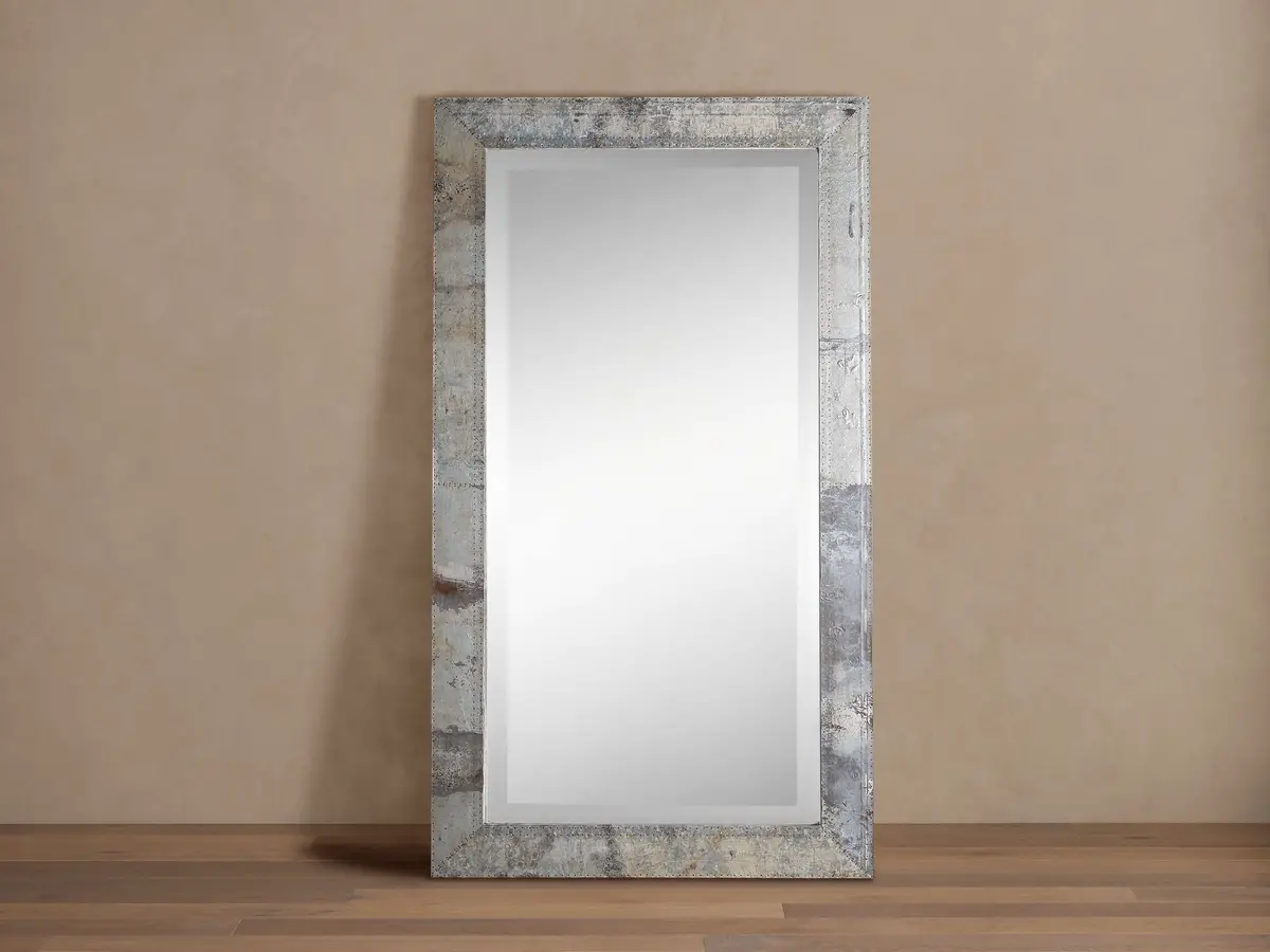 Caspian Grand Floor Mirror In Iron 1