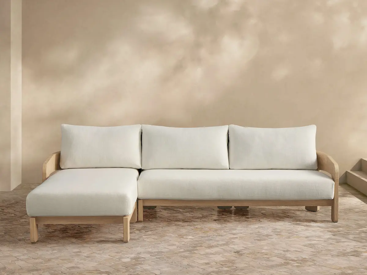 Anami Outdoor Two-Piece Chaise Sectional 1