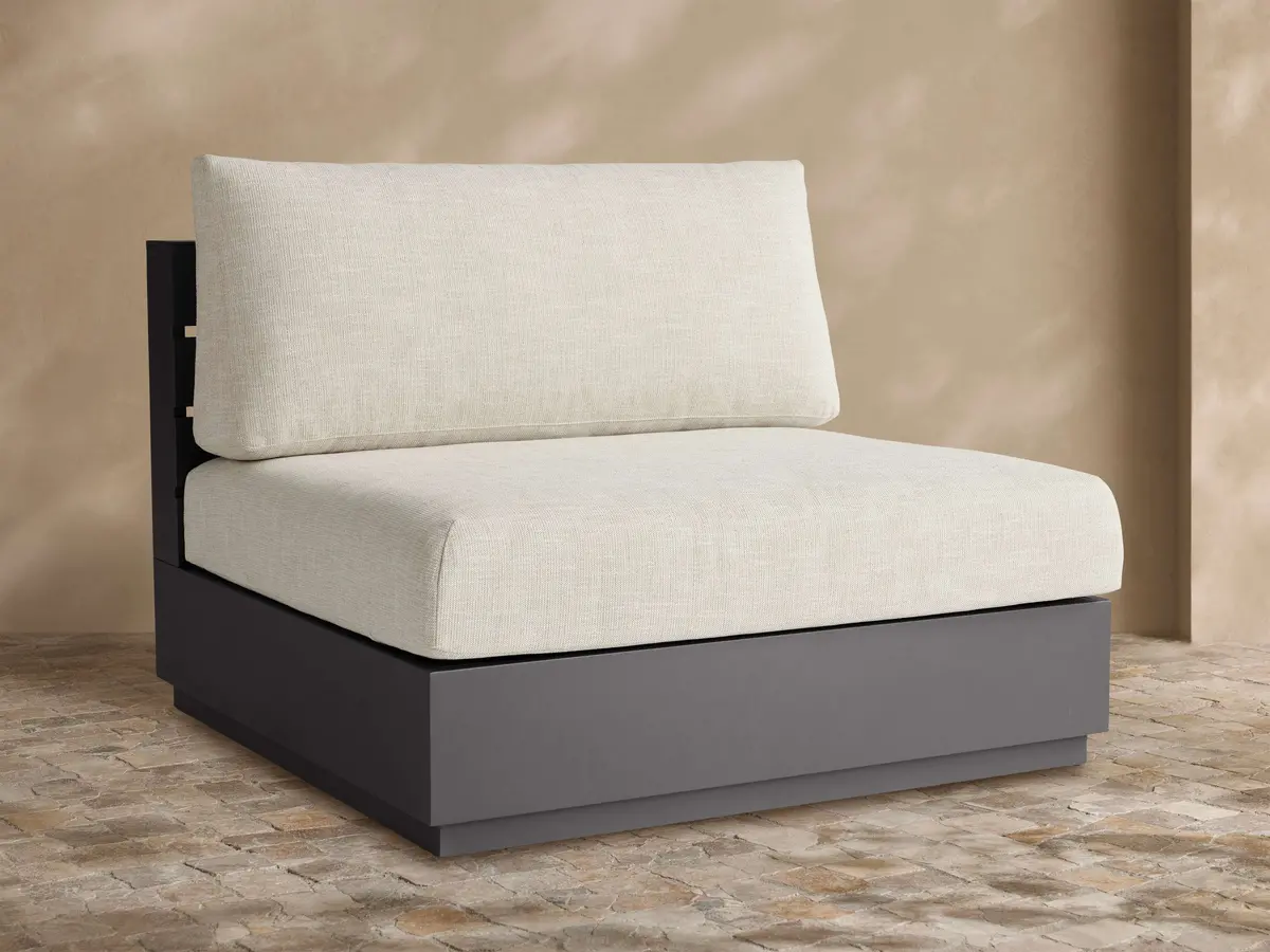 Bal Harbour Outdoor Aluminum Armless Chair 1