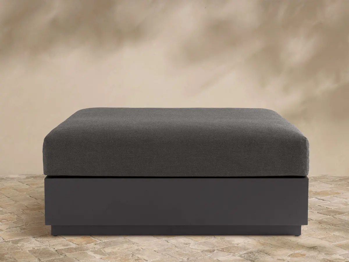 Bal Harbour Outdoor Aluminum Ottoman 1