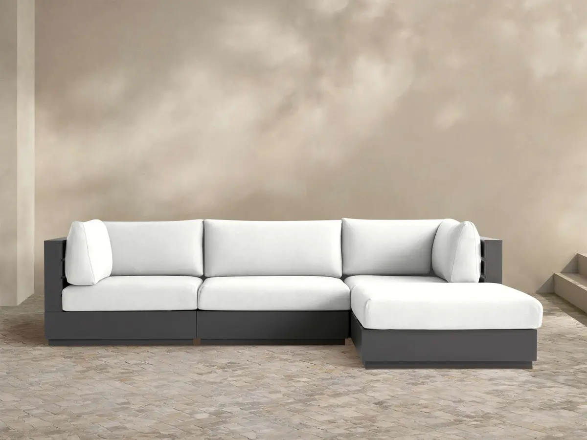 Bal Harbour Outdoor Aluminum Four-Piece Sectional 1