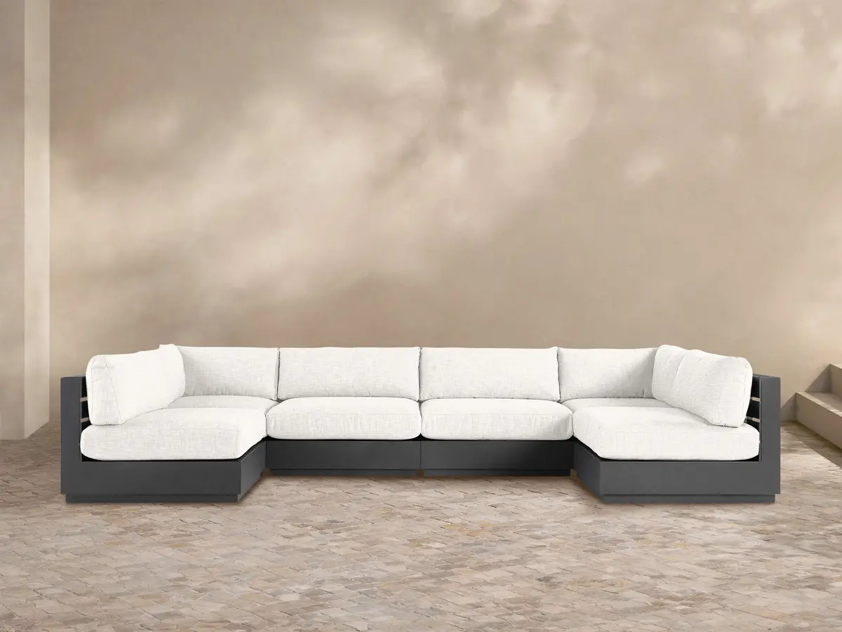 Bal Harbour Outdoor Aluminum Six-Piece Sectional 1