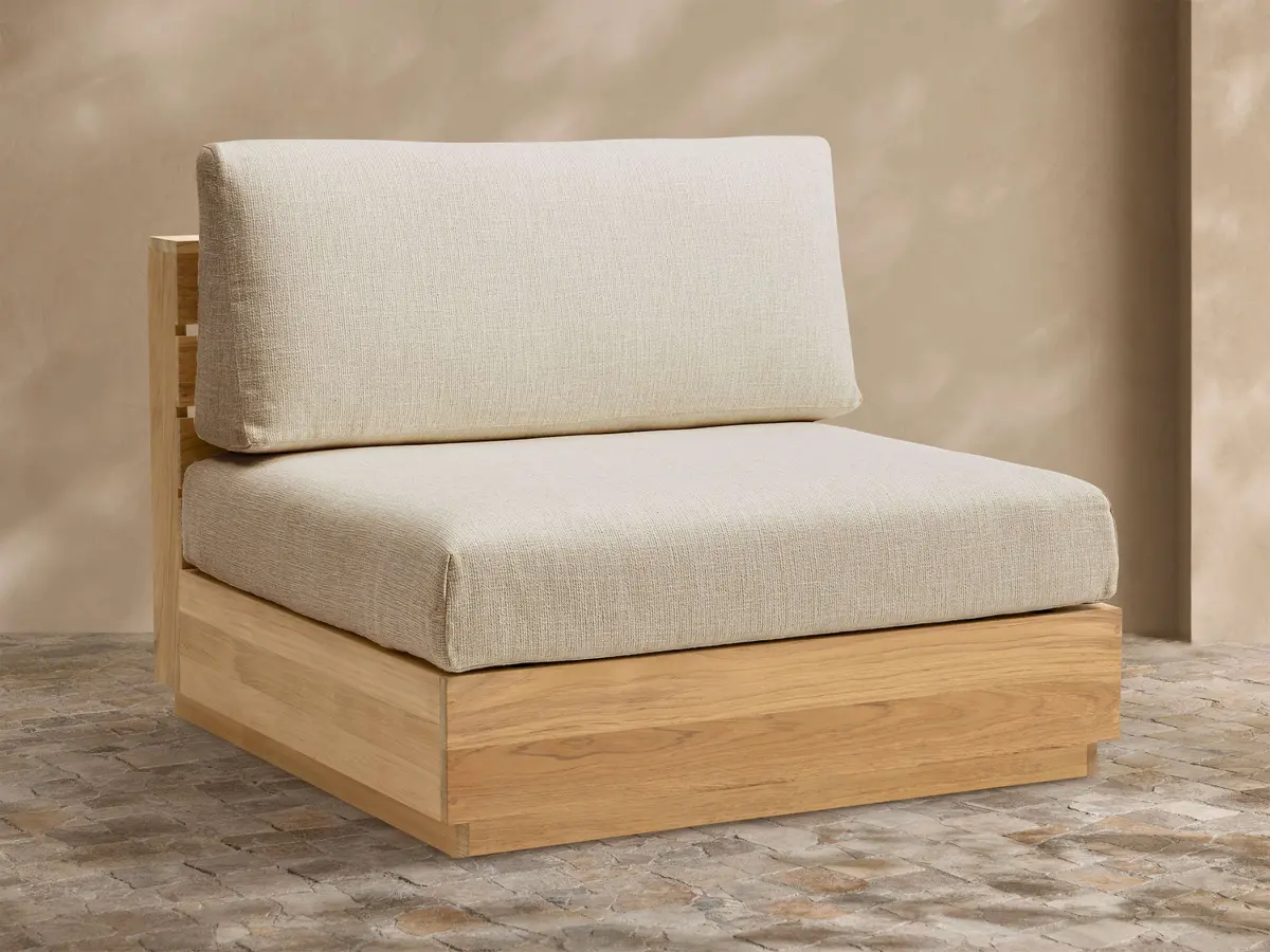 Bal Harbour Outdoor Teak Armless Chair 1