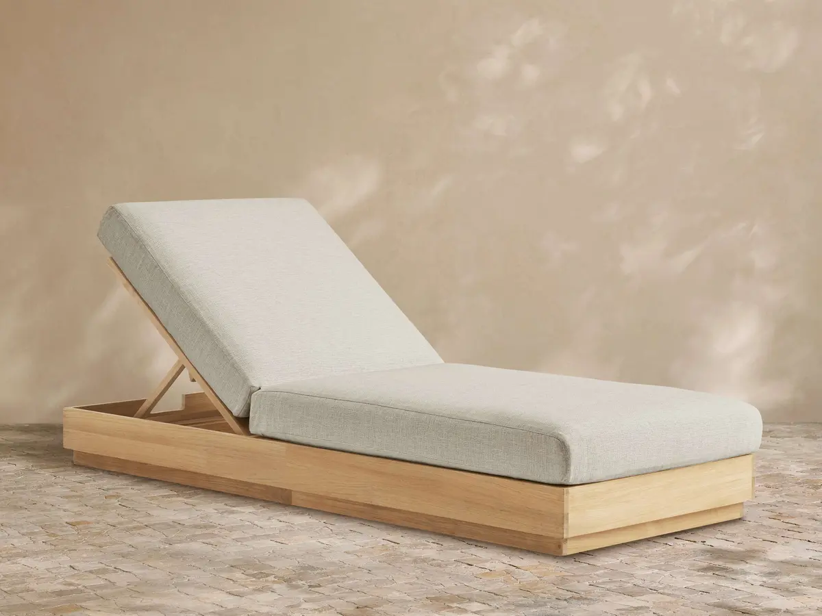 Bal Harbour Outdoor Teak Chaise 1
