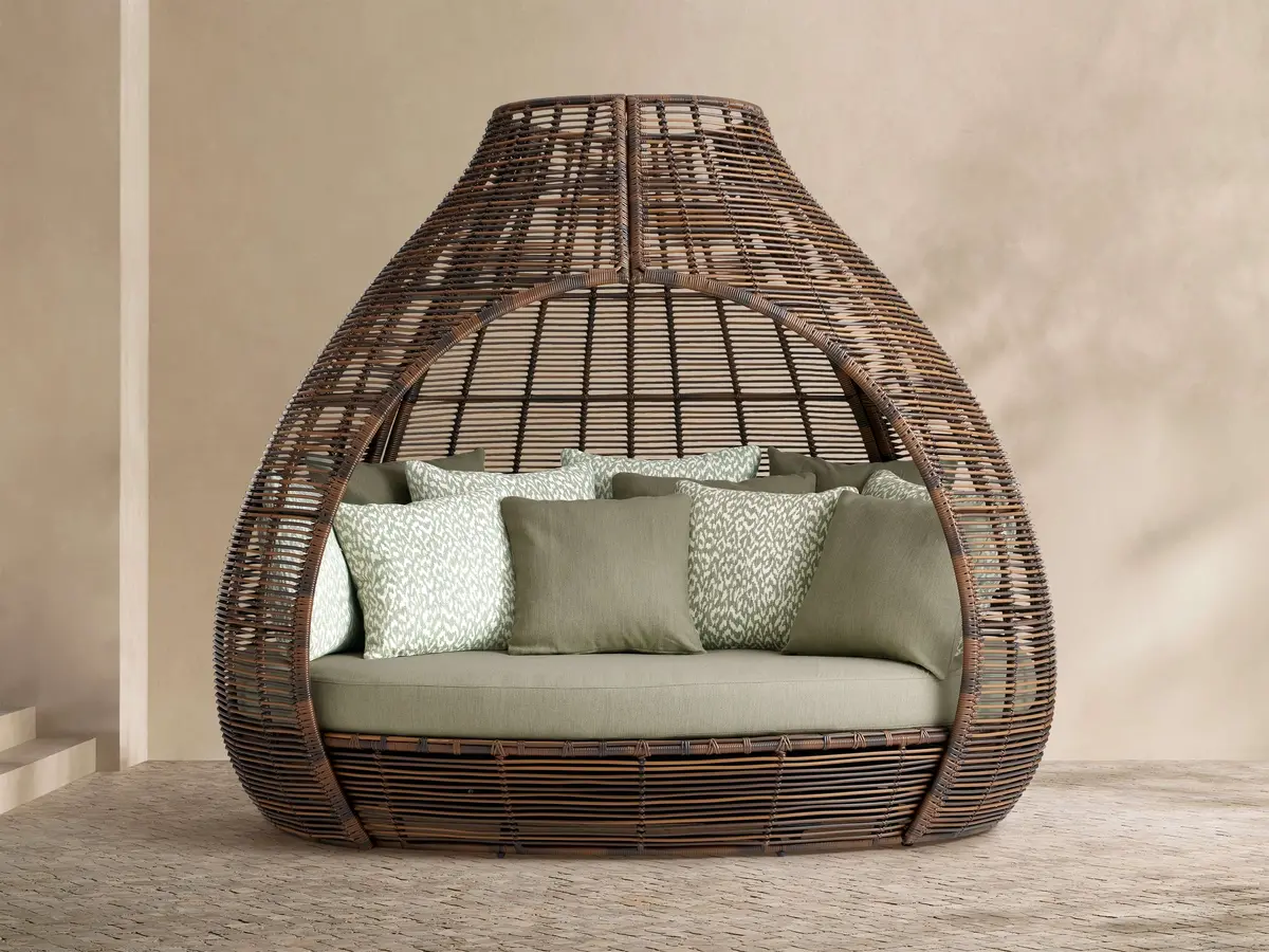 Calusa Outdoor Daybed In Eden Sage 1