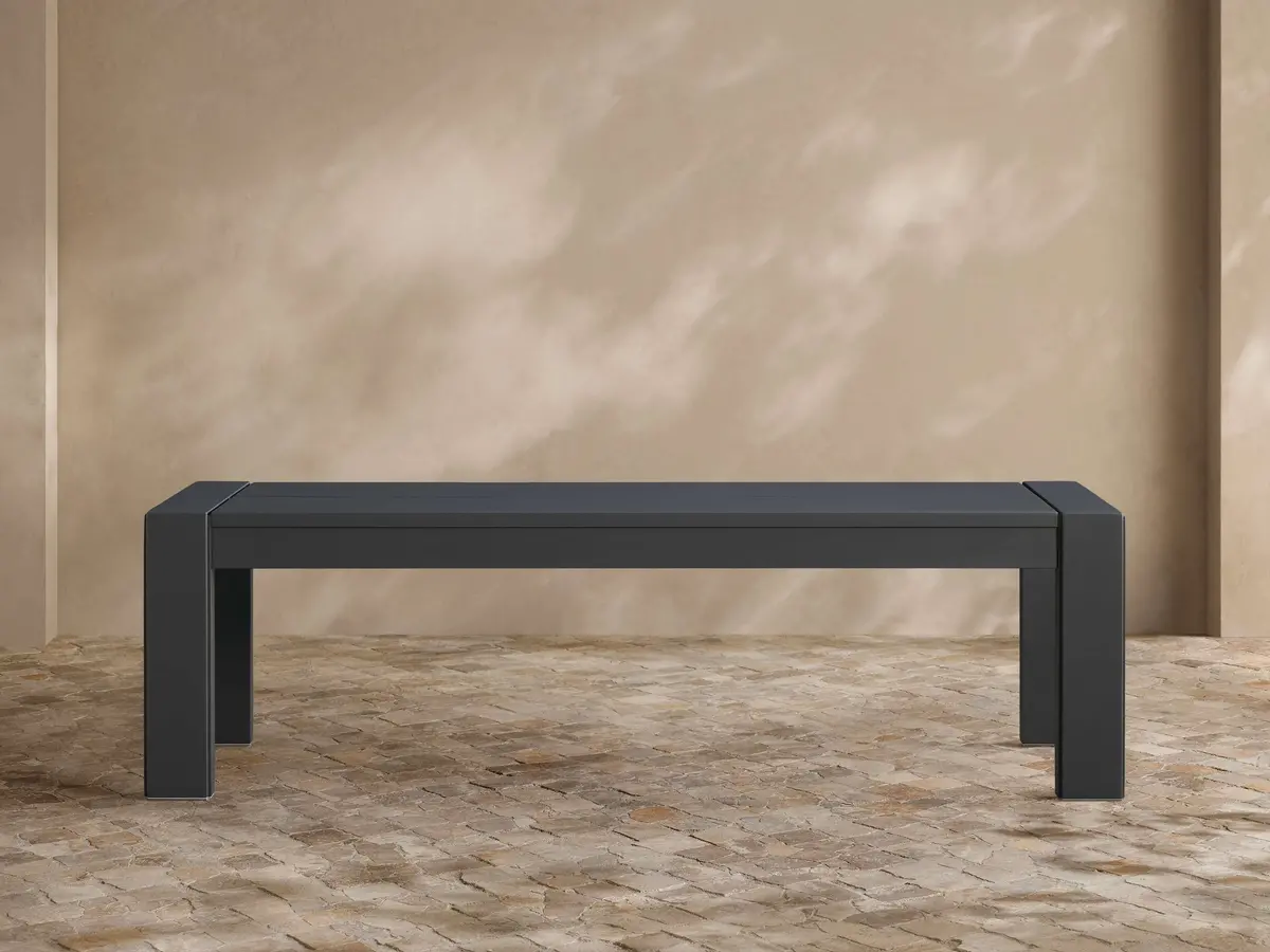 Canyon Outdoor Aluminum Dining Bench 1