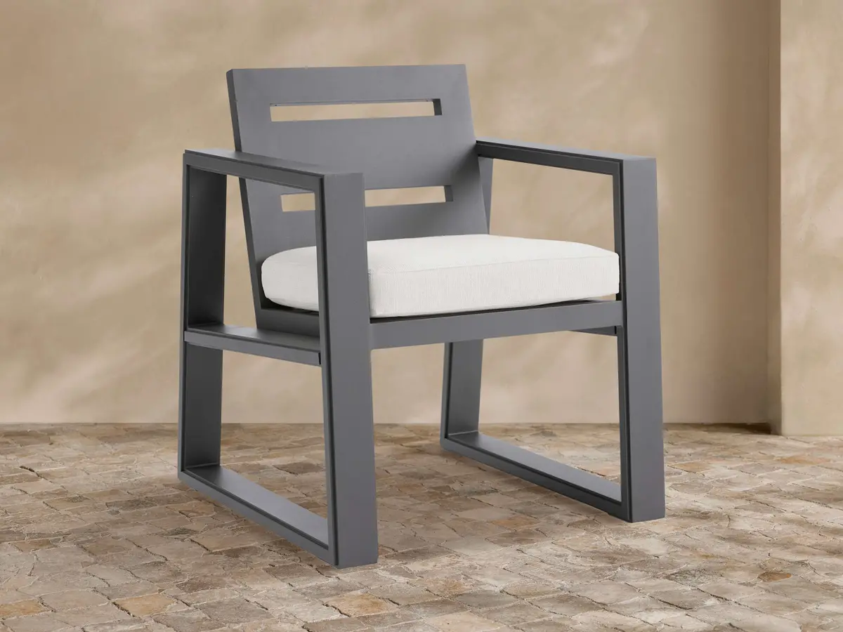 Canyon Outdoor Aluminum Dining Arm Chair 1