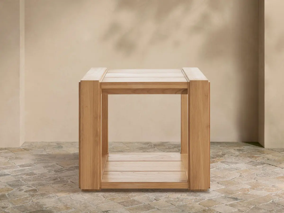 Canyon Outdoor Teak End Table 1