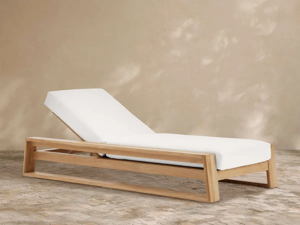 Canyon Outdoor Teak Chaise 1