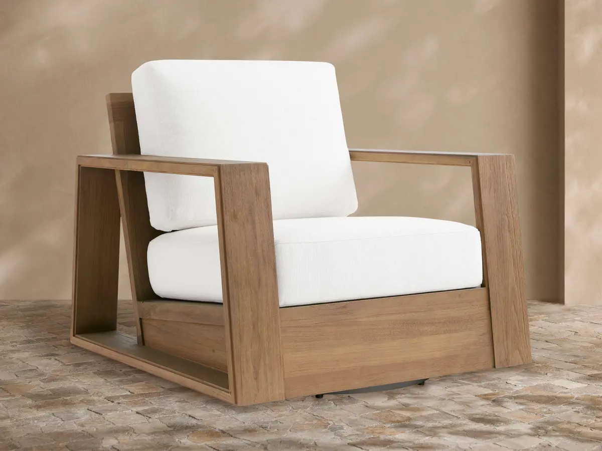 Canyon Outdoor Teak Swivel Chair 1