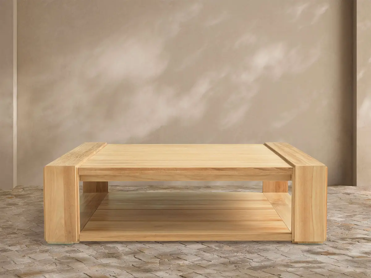 Canyon Outdoor Teak Square Coffee Table 1