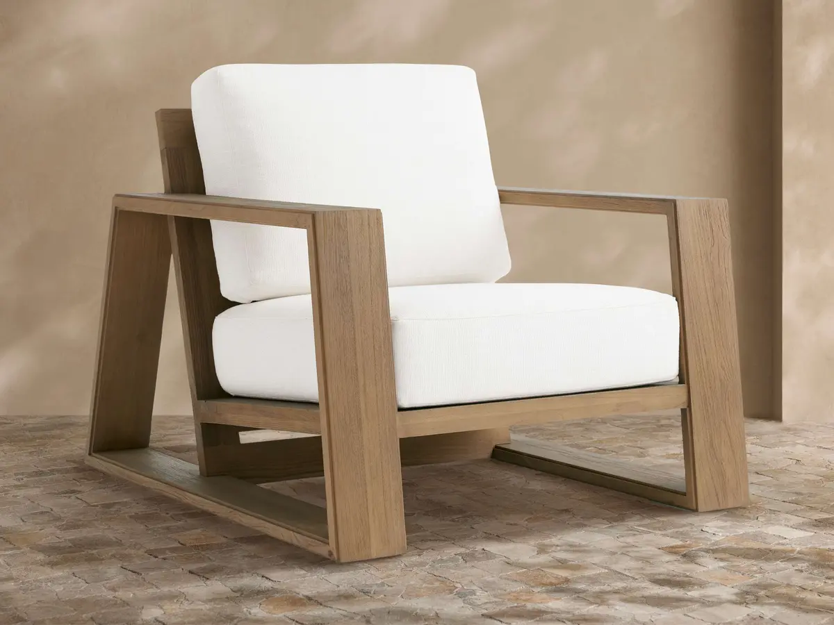 Canyon Outdoor Teak Lounge Chair 1