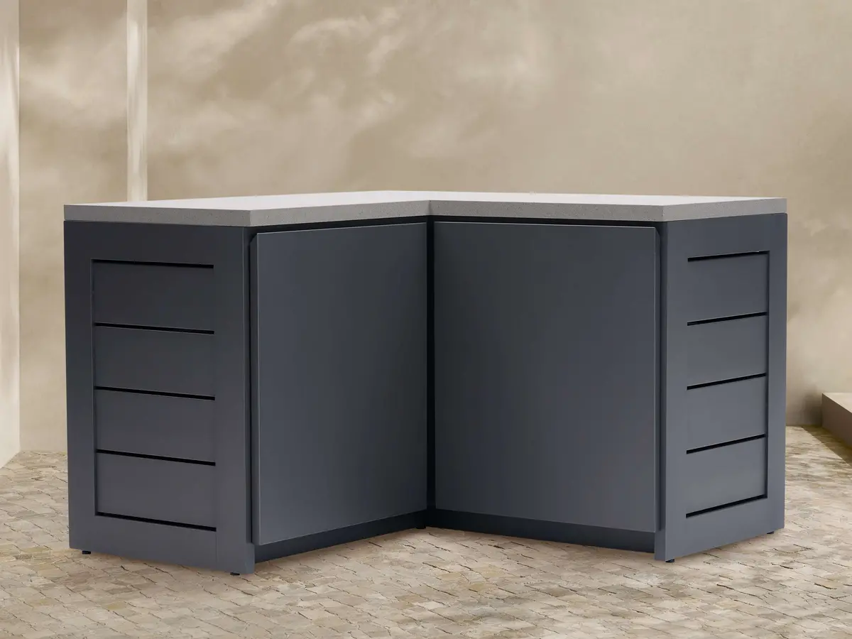 Outdoor Aluminum Modular Kitchen Corner Cabinet 1