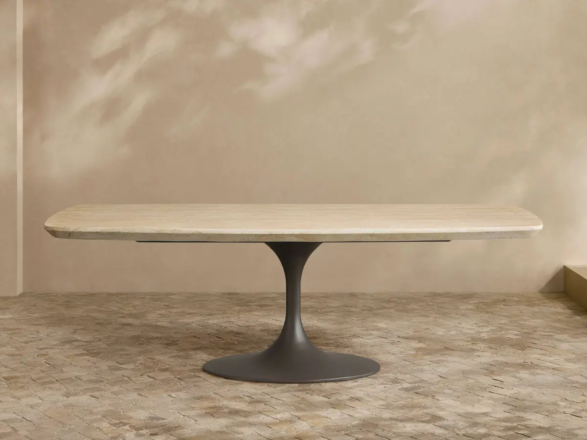 Outdoor Dining Table With Launette Base 1