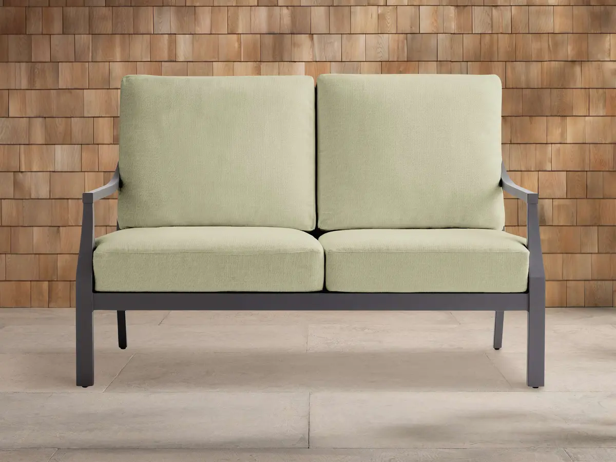 Montego Outdoor Aluminum Sofa In Eden Sage 1