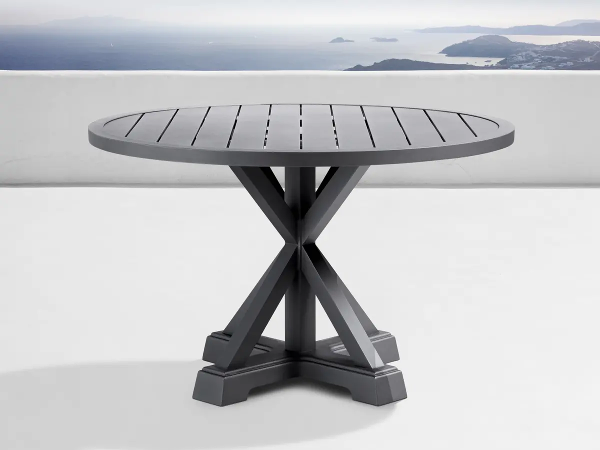 Montego Outdoor 60" Aluminum Round Dining Table 1