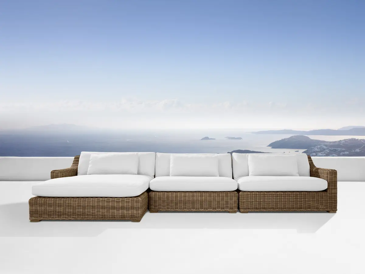 Montauk Outdoor Three-Piece Sectional 1