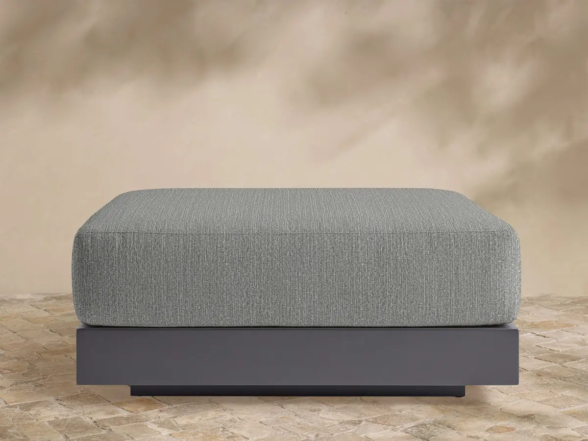 Naxos Outdoor Ottoman In Twilly Grey 1