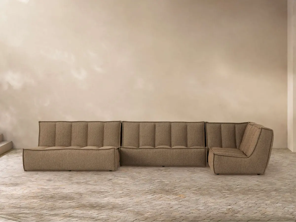 Porto Outdoor Four-Piece Large Chaise Sectional 1