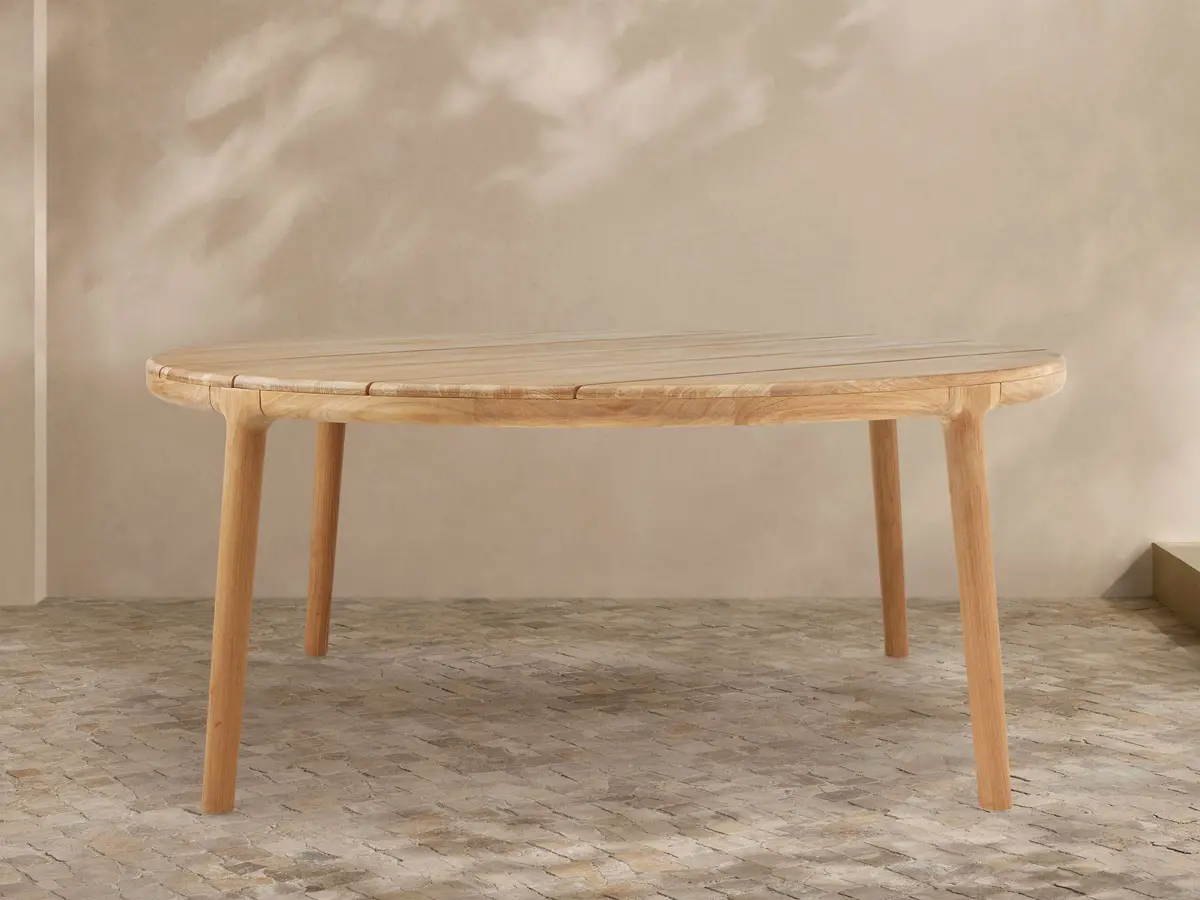 Puglia Outdoor Teak Round Dining Table 1