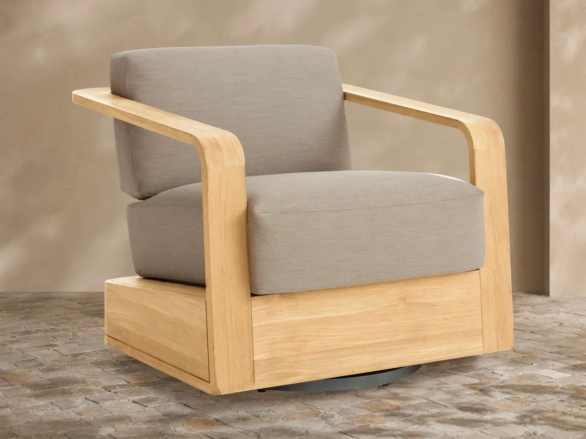 Sonoma Outdoor Teak Swivel Chair 1