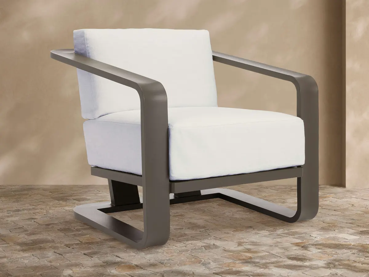 Sonoma Outdoor Aluminum Lounge Chair In Savona Snow 1