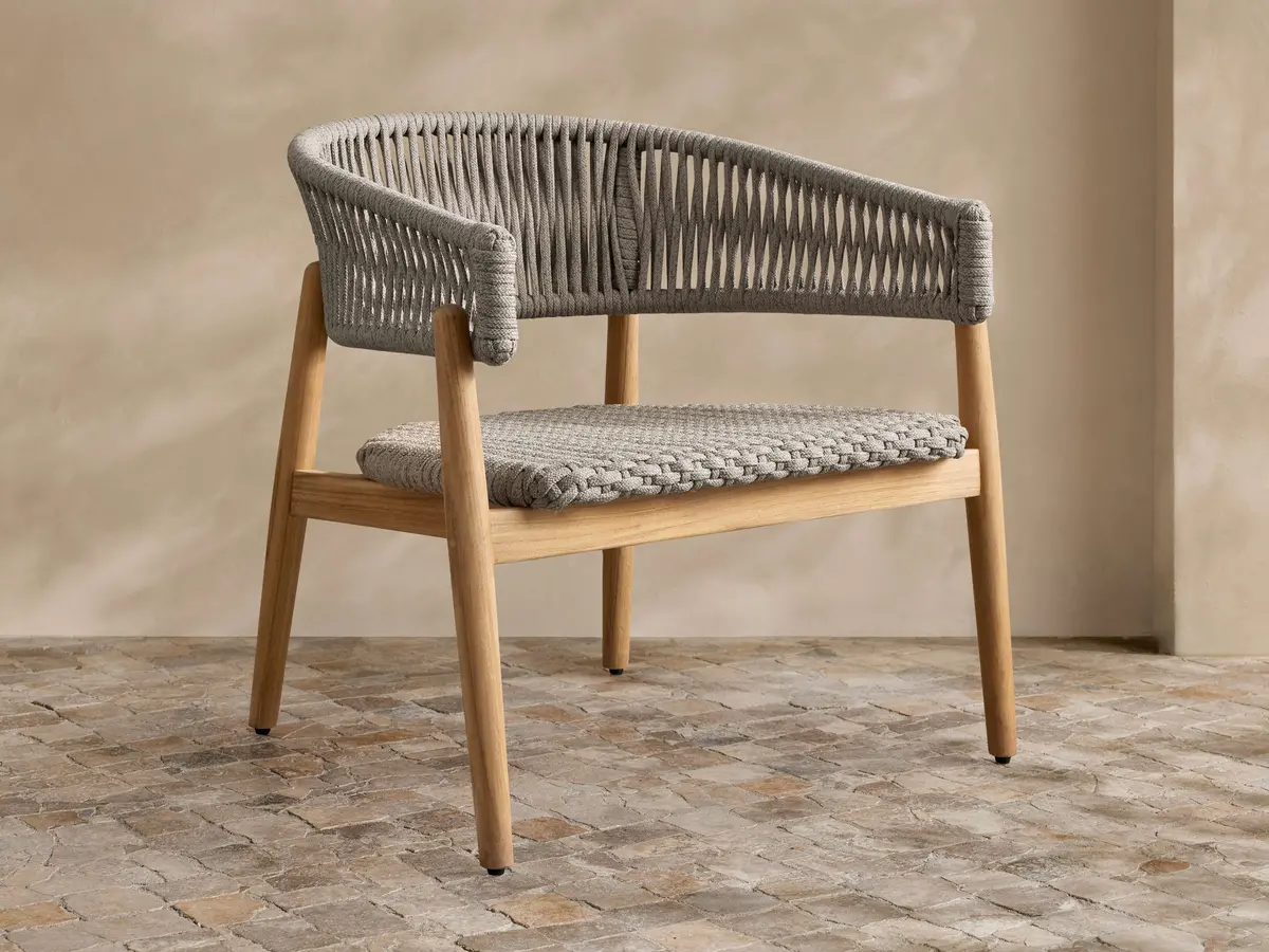 Talia Outdoor Teak Lounge Chair 1