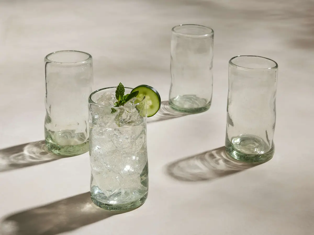 Organic Highball Glasses (Set Of 4) 1