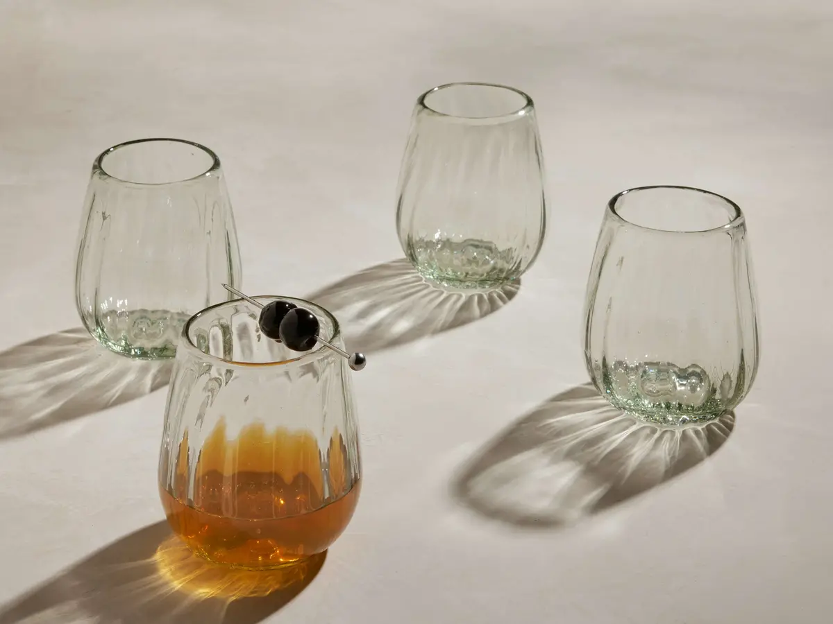 Seema Clear Double Old-Fashioned Glasses (Set Of 4) 1