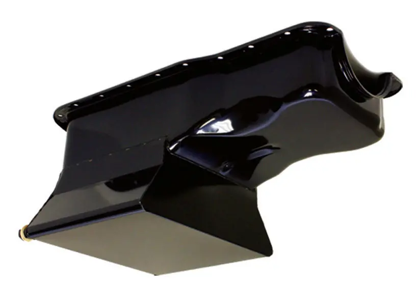 Steel Racing Oil Pan Fits 1965–1987 Ford Sb 260–289–302 – Black Finish – 7-Quart Front Sump 1