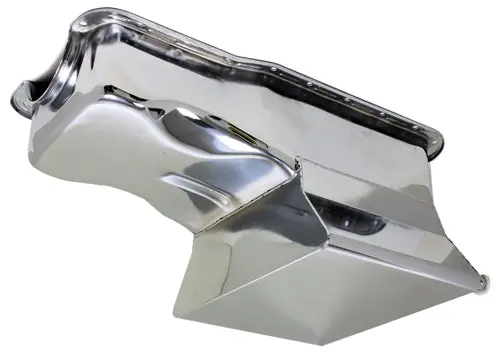 Steel Racing Oil Pan Fits 1965–1987 Ford Sb 260–289–302 – Chrome Finish – 7-Quart Front Sump 1