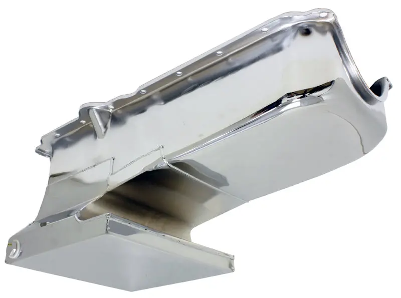Steel Oil Pan – 1962-67 Chevy Ii Nova Small Block 305-327-350 Racing 6Qt – Chrome (For 1986–2002 Sb Engines) 1