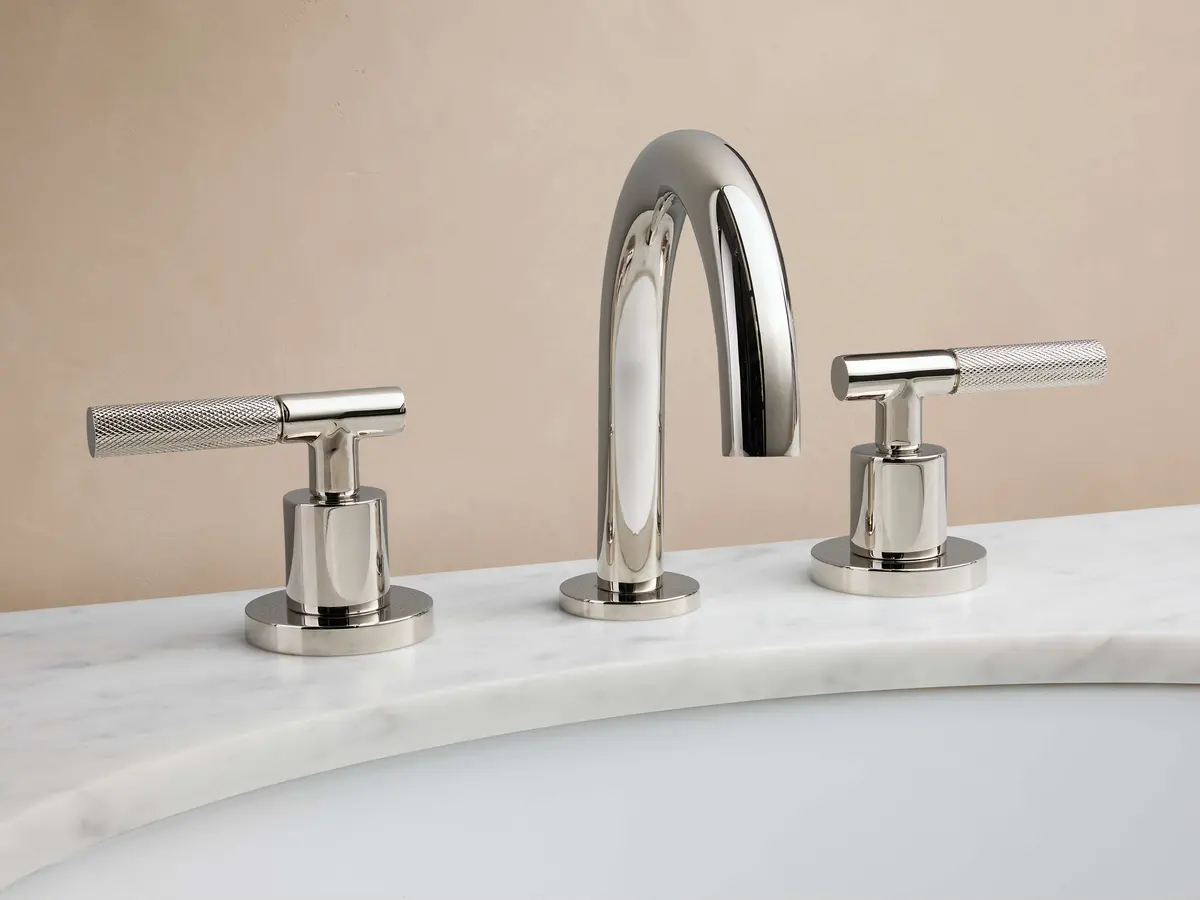 Crewe Knurled Faucet In Polished Nickel 1