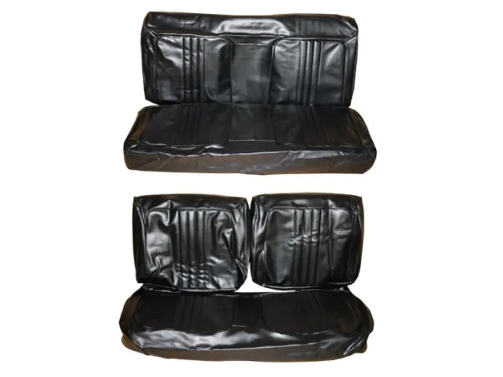 7702-Ben-C 1969 Coronet, Roadrunner, Satellite Standard Style Front Beach Rear Bench Seat Cover Set 1
