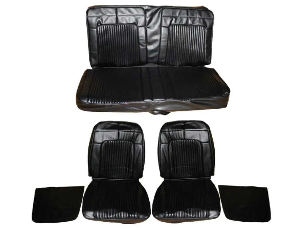 7702-Buk-C 1969 Coronet 500 R/T  Superbee Front Bucket Rear Bench Seat Cover Set 1