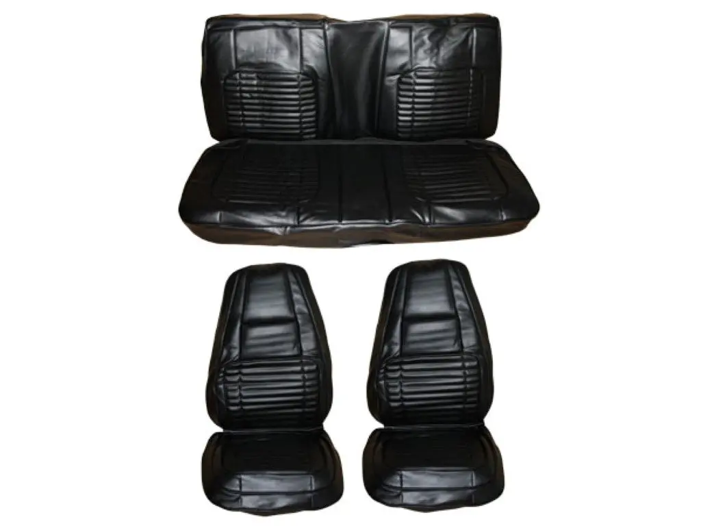 7703-Buk-C Mopar 1970 Charger 500 R/T Front Bucket Rear Bench Seat Cover Set 1