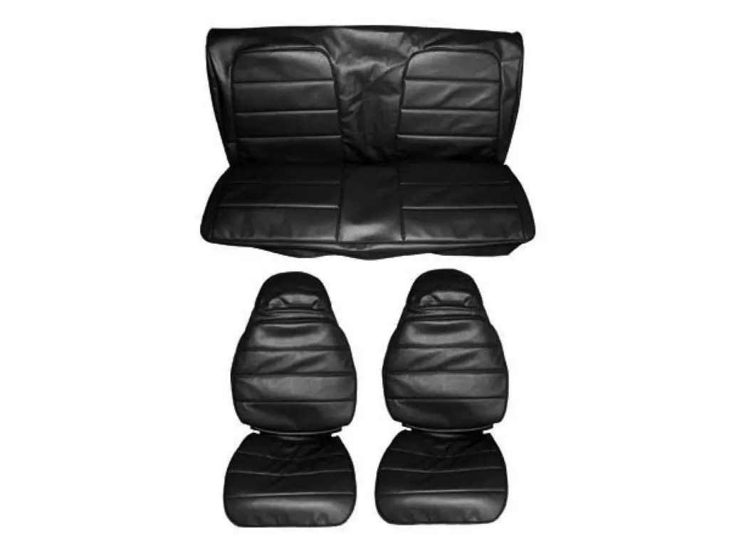 7706-Buk-C 1972-73 Charger, Roadrunner, Satellite Front Bucket Rear Bench Seat Cover Set 1