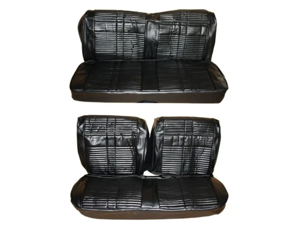 7707-Ben-C Mopar 1968 Roadrunner Gtx Satellite Front Bench Rear Bench Seat Cover Set 1